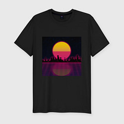 Футболка slim-fit Neon City, цвет: черный