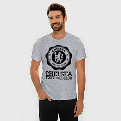 Футболка slim-fit Chelsea FC: Emblem, цвет: меланж — фото 2