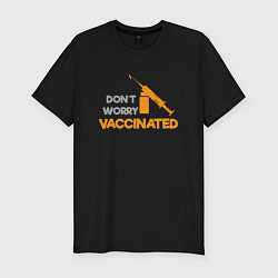 Футболка slim-fit Vaccinated, цвет: черный