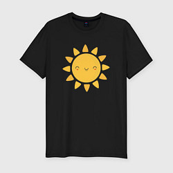 Футболка slim-fit Smiling Sun, цвет: черный