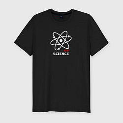 Футболка slim-fit Science Наука, цвет: черный