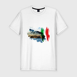 Футболка slim-fit Страны Италия Сицилия, цвет: белый