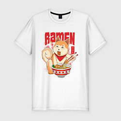 Футболка slim-fit ШИБА РАМЕН, цвет: белый