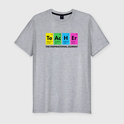 Футболка slim-fit Teacher Учитель, цвет: меланж