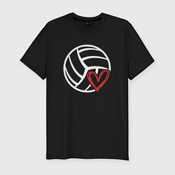 Футболка slim-fit Love Volleyball, цвет: черный