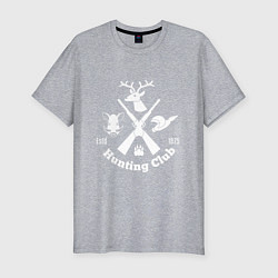 Футболка slim-fit Hunting club, цвет: меланж