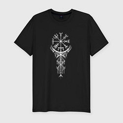 Футболка slim-fit Вегвизир Vegvisir Руна Z, цвет: черный