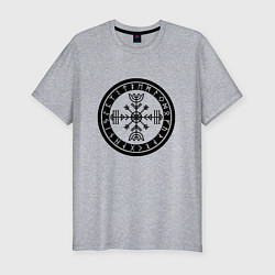 Футболка slim-fit РУНЫ RUNES Z, цвет: меланж