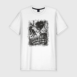 Футболка slim-fit Череп, цвет: белый
