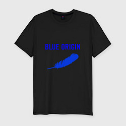 Футболка slim-fit Blue Origin logo перо, цвет: черный