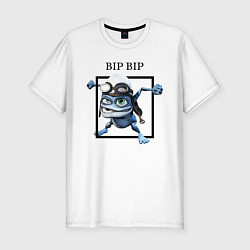 Футболка slim-fit Crazy frog, цвет: белый