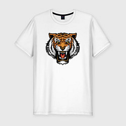 Футболка slim-fit Angry Tiger, цвет: белый