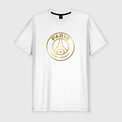 Футболка slim-fit PSG GOLD LOGO ПСЖ ЗОЛОТО, цвет: белый