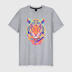 Футболка slim-fit Color Tiger, цвет: меланж
