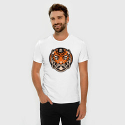 Футболка slim-fit Amazing Tiger, цвет: белый — фото 2