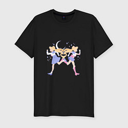 Футболка slim-fit Сейлор мун, цвет: черный