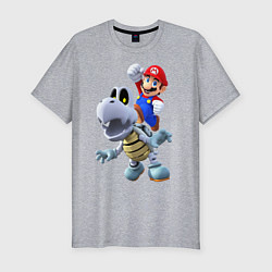 Футболка slim-fit Mario hit, цвет: меланж