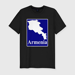 Футболка slim-fit Армения Armenia, цвет: черный