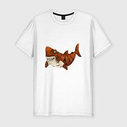 Футболка slim-fit Tiger Shark, цвет: белый