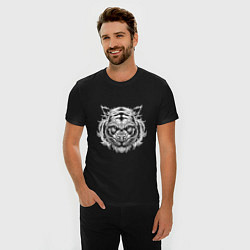 Футболка slim-fit Man Tiger, цвет: черный — фото 2