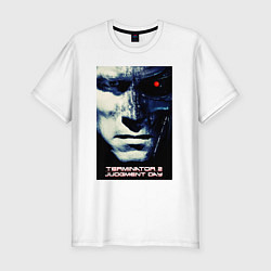 Мужская slim-футболка Arnold T-800
