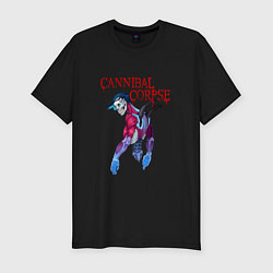 Футболка slim-fit Cannibal Corpse Череп с позвоночником, цвет: черный