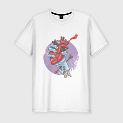 Футболка slim-fit Zombie Heart, цвет: белый