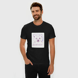 Футболка slim-fit Louis Wain I Am Happy Because Everyone Loves Me, цвет: черный — фото 2