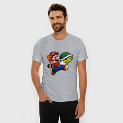 Футболка slim-fit MarioTurtles, цвет: меланж — фото 2