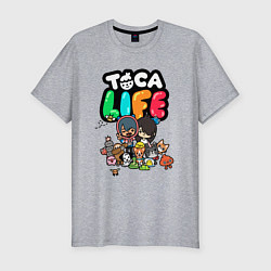 Футболка slim-fit Toca Life, цвет: меланж