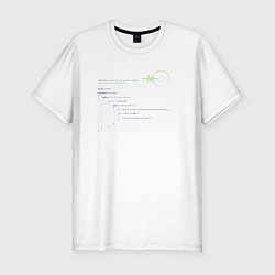 Футболка slim-fit Код Создателя - для программиста, цвет: белый