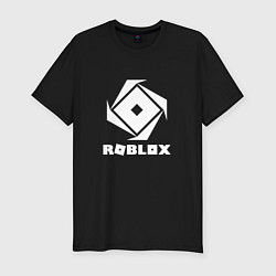 Футболка slim-fit ROBLOX WHITE LOGO, цвет: черный