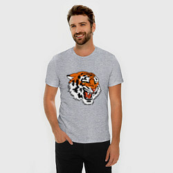 Футболка slim-fit Smiling Tiger, цвет: меланж — фото 2