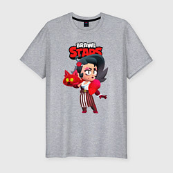 Футболка slim-fit BrawlStars Lola BLACKRED, цвет: меланж