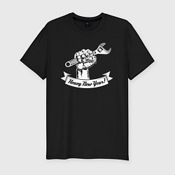 Футболка slim-fit Heavy New Year, plumber!, цвет: черный