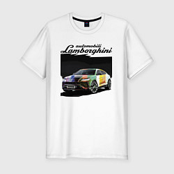 Мужская slim-футболка Lamborghini Urus - это очень круто!
