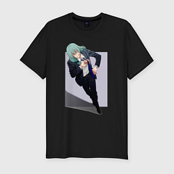 Футболка slim-fit Махито из Магической Битвы 1000 летний ребенок, цвет: черный