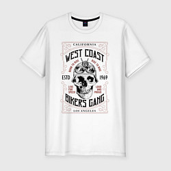 Футболка slim-fit West Coast Bikers Gang, цвет: белый