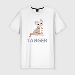 Футболка slim-fit ТАЙGER, цвет: белый