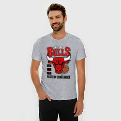 Футболка slim-fit Chicago Bulls NBA, цвет: меланж — фото 2
