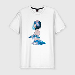 Футболка slim-fit Nebula girl, цвет: белый