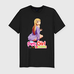 Футболка slim-fit Pet girl of sakurasou, цвет: черный