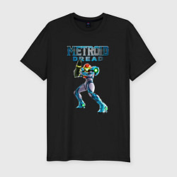 Футболка slim-fit Metroid Dread Метроид Дреад, цвет: черный