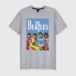 Футболка slim-fit The Beatles - world legend!, цвет: меланж
