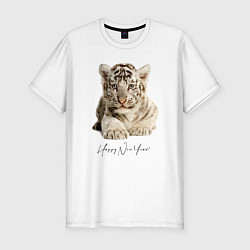 Футболка slim-fit Happy New Tiger Year!, цвет: белый