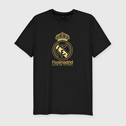 Футболка slim-fit Real Madrid gold logo, цвет: черный