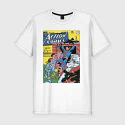 Футболка slim-fit Обложка Action Comics 117, цвет: белый