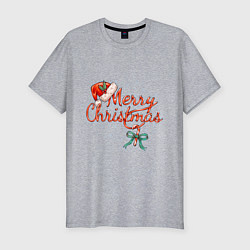 Футболка slim-fit Merry Christmas 2022, цвет: меланж