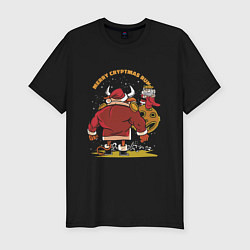 Футболка slim-fit Merry Christmas Run, цвет: черный