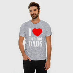 Футболка slim-fit Я Люблю Горячих Папочек, цвет: меланж — фото 2